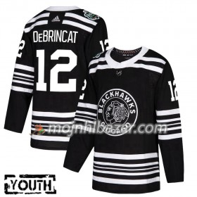 Dresovi Chicago Blackhawks Alex DeBrincat 12 2019 Winter Classic Adidas Crna Authentic - Dječji